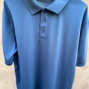 Blue Polo Shirt with Classic Collar and Short Sleeves